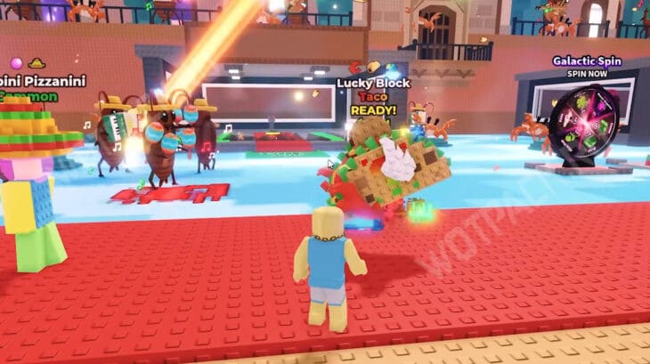 Лаки блок на дорожке во время Тако-вторника