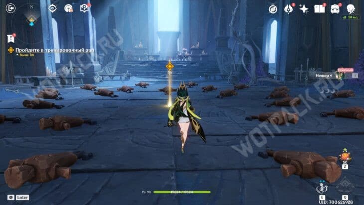 Тренировочный зал с манекенами