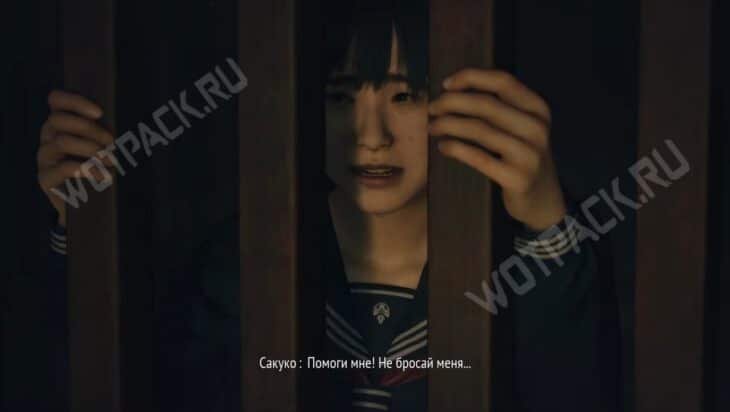 Сакуко в деревянной клетке