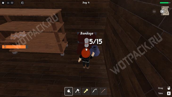 Бандаж в сундуке в доме охотника