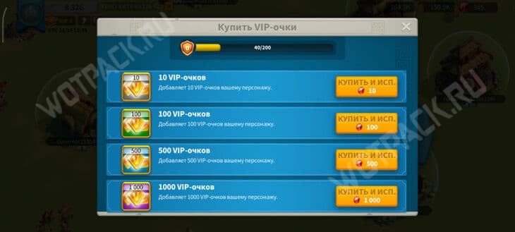 Уровни премиального VIP-статуса