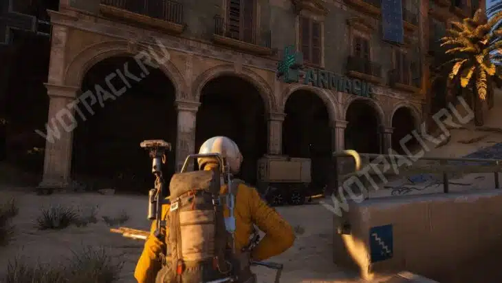 Рейдер перед аптекой в Погребенном городе