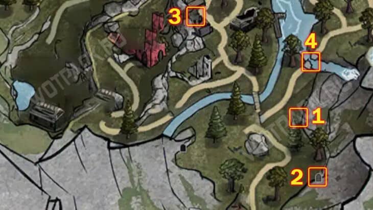 Карта с местонахождением колес Элеоноры