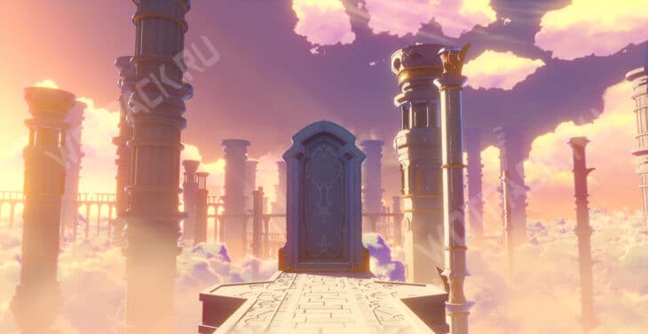 Врата в Селестии из начальной заставки игры