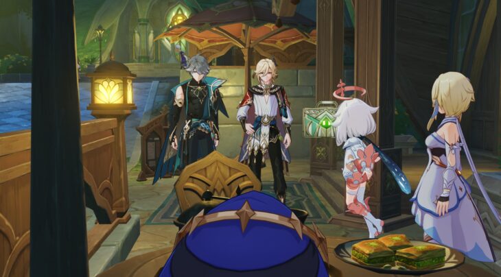 Кавех, аль-Хайтам и Путешественница с Паймон