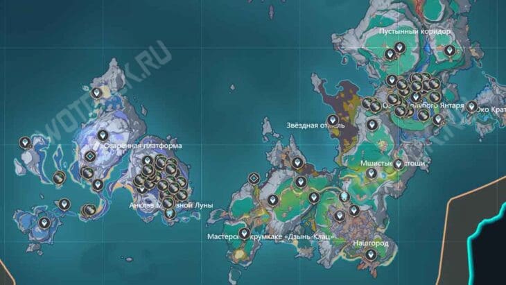 Расположение серебряной пихты в Нод-Крае