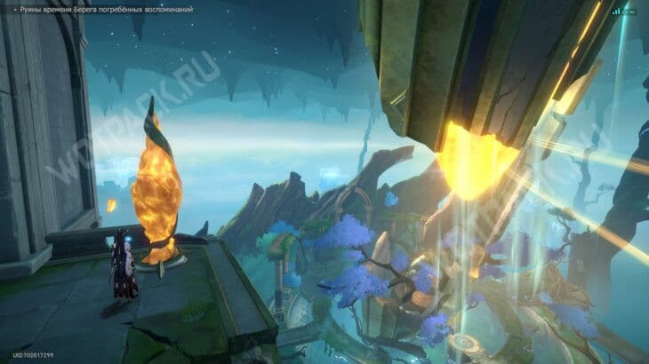 Сцена появления луча