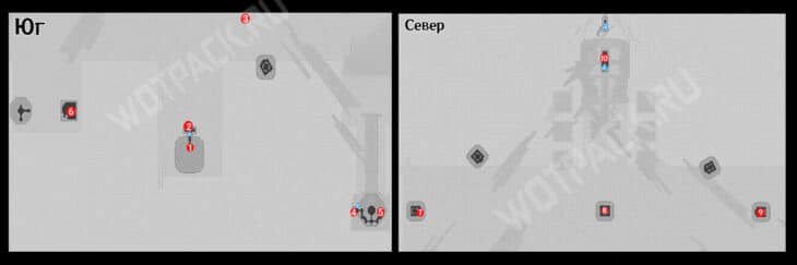 Расположение жуков на карте