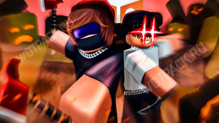 Два персонажа отбиваются от зомби