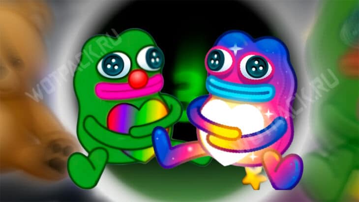 Обычный и улучшенный NFT лягушка Пепе