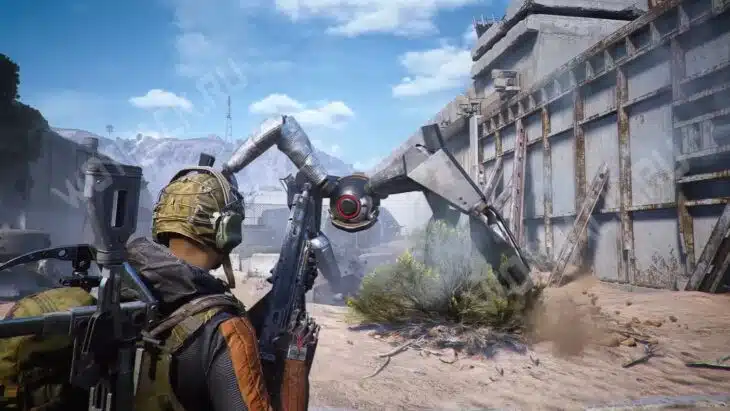 Рейдер перед сражением с роботом