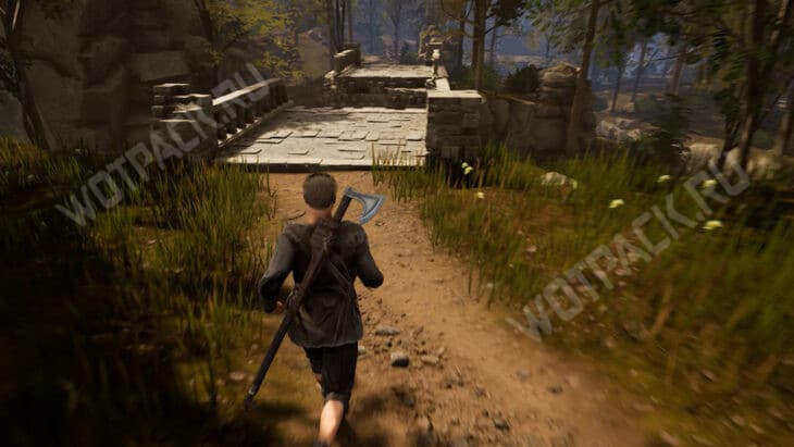 Тристан около сломанного моста 