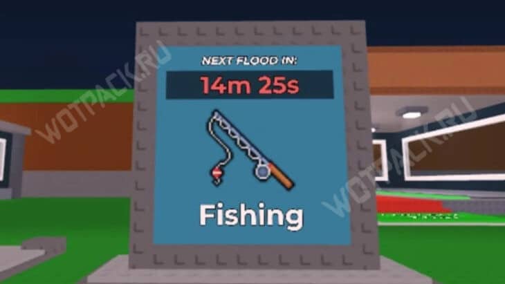 Табло с таймером до начала потопа