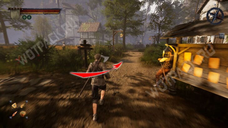 Поворот на тропу к лагерю в Пригороде