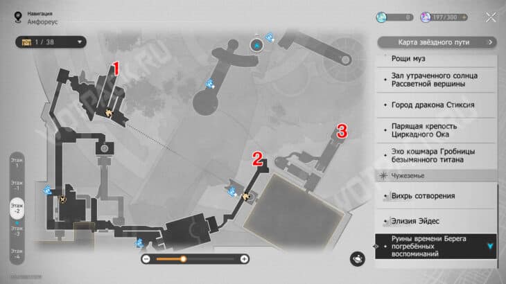 Расположение всех точек на карте