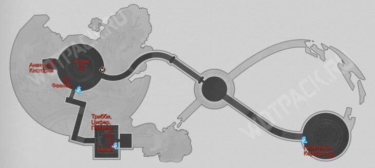 Второй вариант расположения Золотых потомков