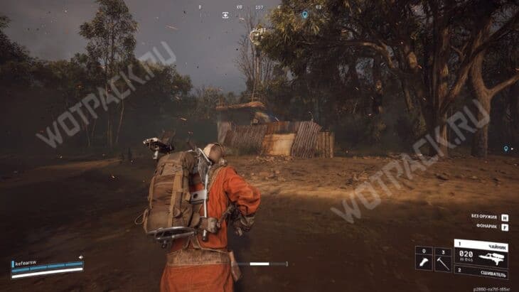 Вагончик в лесу у дамбы