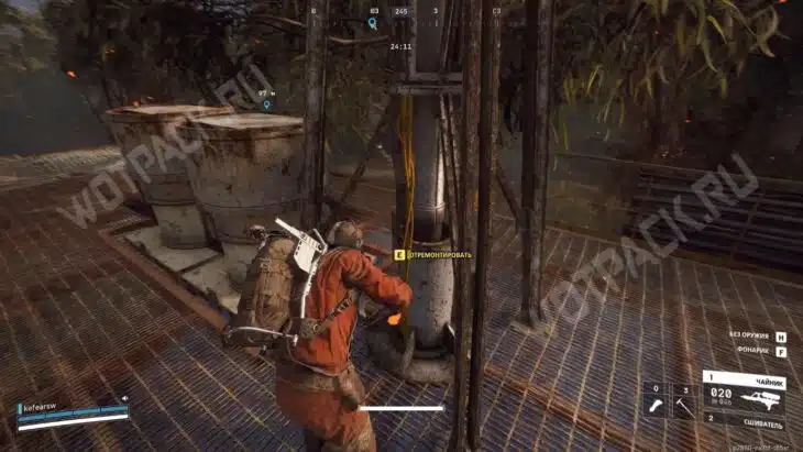 Процесс ремонта антенны