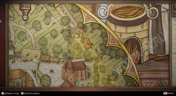 Расположение Константина в саду