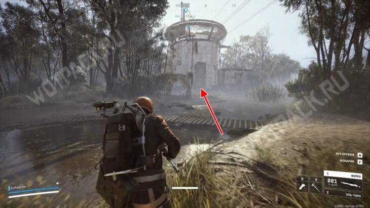 Вход в аванпост на южном болоте