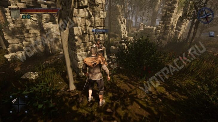 Расположение Микса в руинах