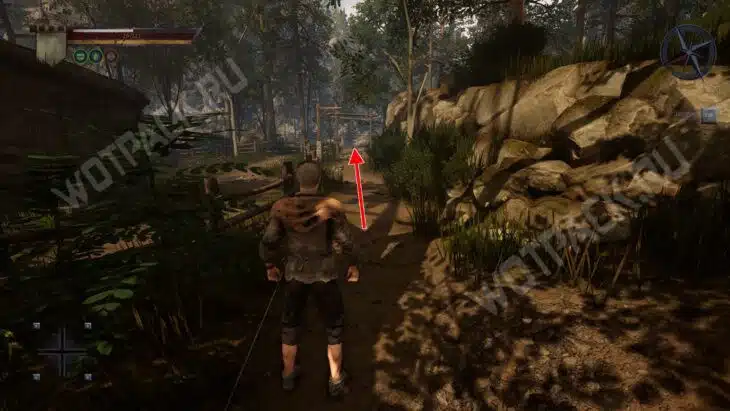 Выход из деревни к мосту