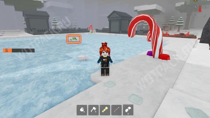 Эльф лежит на льду