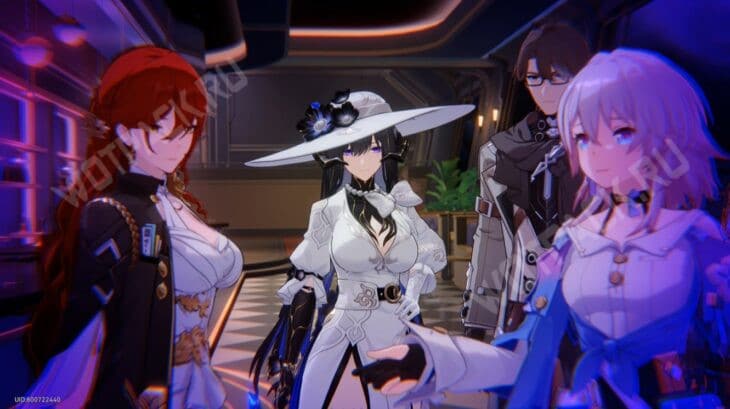 Георгина в окружении членов экипажа Звёздный экспресс