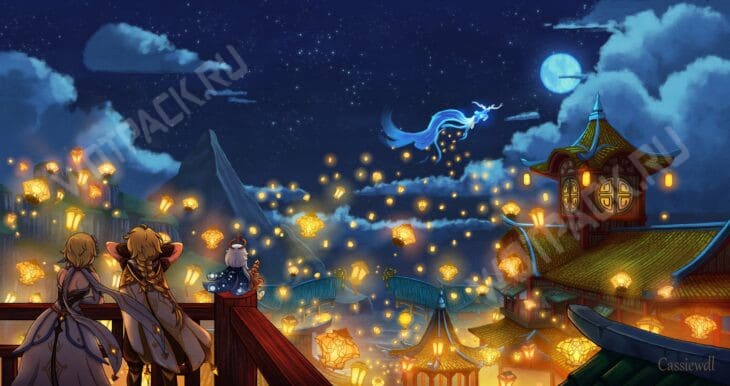 Бумажные фонари над гаванью Ли Юэ