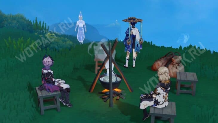 Размаспес уходит от Странника, Дурина и Альбедо