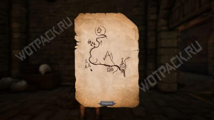 Набросок карты к дому Ирвина 