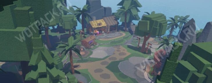 Центра острова Крест каменного пробуждения