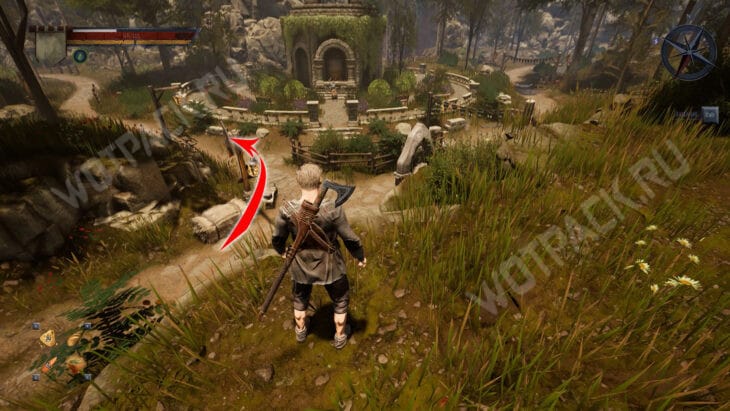 Развилка у статуи первопроходцев