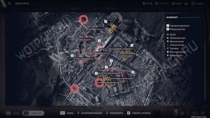 Расположение Баронов в космопорте