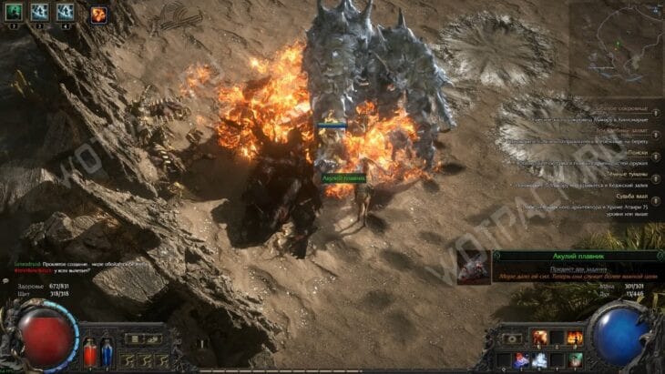 Акулий плавник на земле