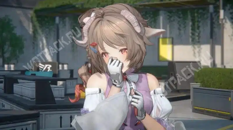 Арделия закрывает лицо ладонью из-за смущения