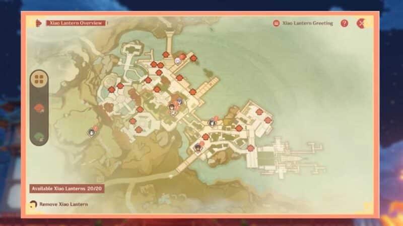 Свет фонарей в лунном сиянии в Genshin Impact: где найти Счастливые деревья