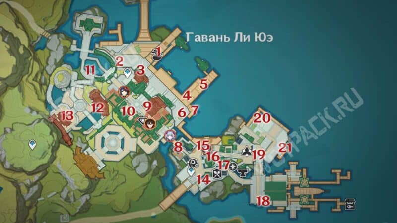 Свет фонарей в лунном сиянии в Genshin Impact: где найти Счастливые деревья