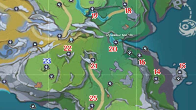 Мрачные болота в Genshin Impact: как закрыть локацию на 100%