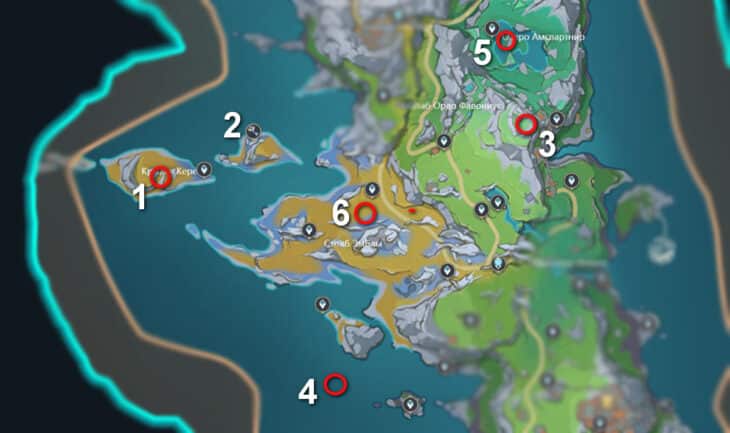 Равнина Волногона в Genshin Impact: все сундуки и загадки