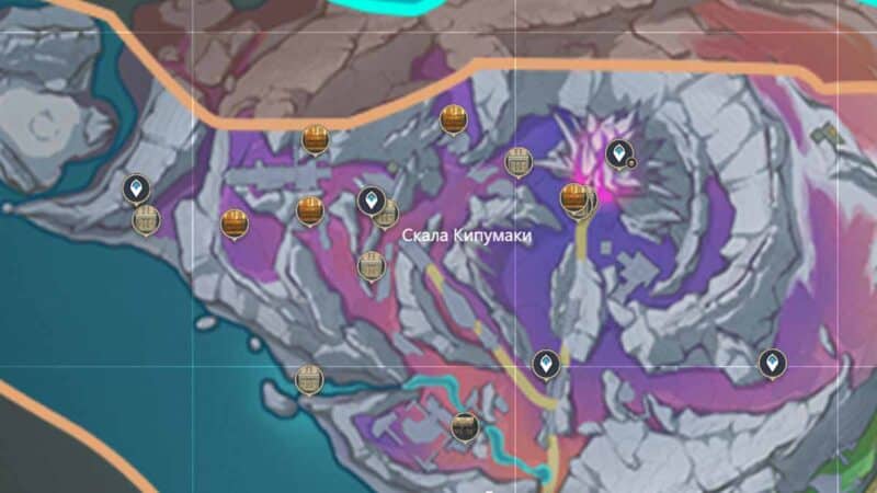 Все сундуки на скале Кипумаки