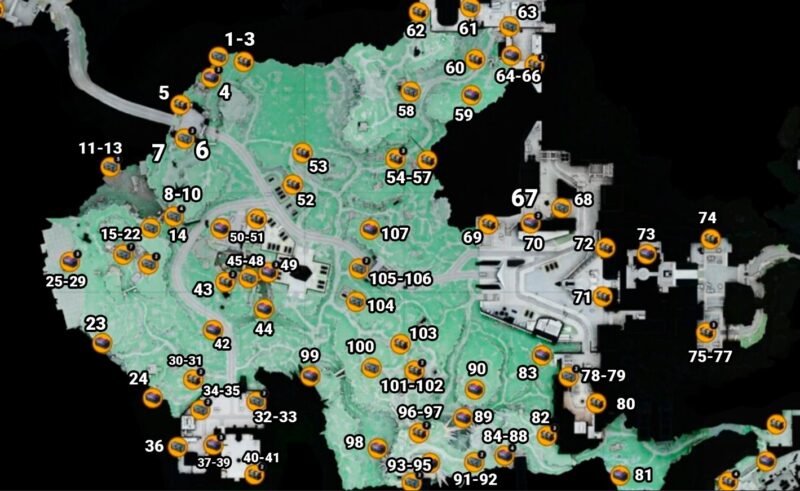 Все сундуки в локации Центр