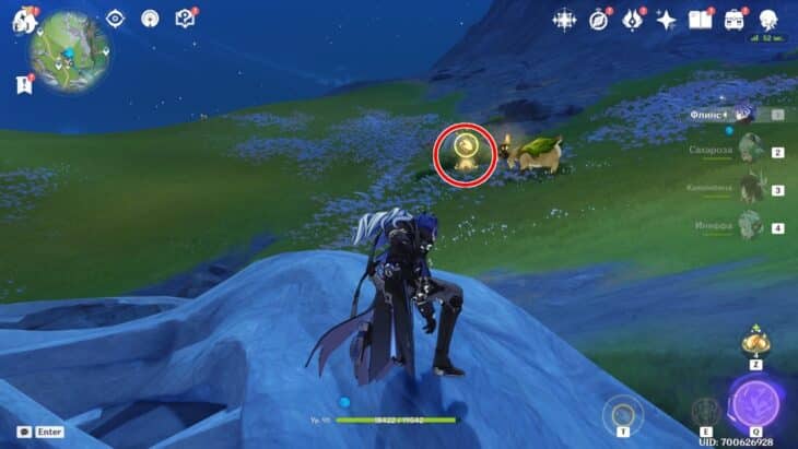 Сверкофрукт рядом с водопадом