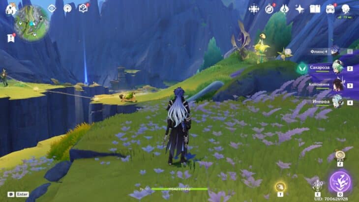 Ущелье с растениями куувяки вокруг