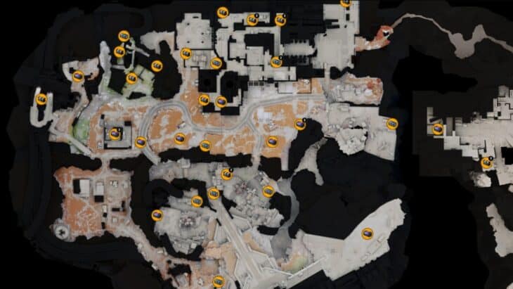 Карта Плато Энергии с отметками