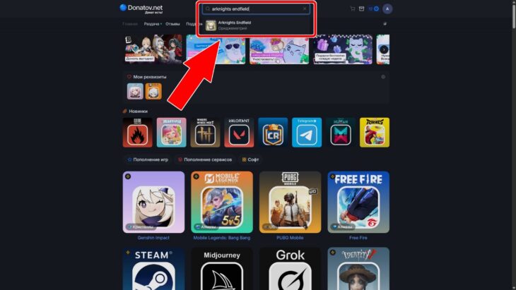 Поиск игры Arknights Endfield