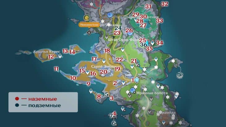 Маршрут сбора всех частиц в Равнине Волногона