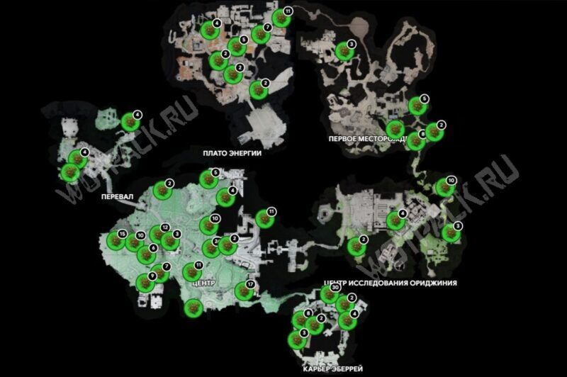 Карта с расположением гречецвета