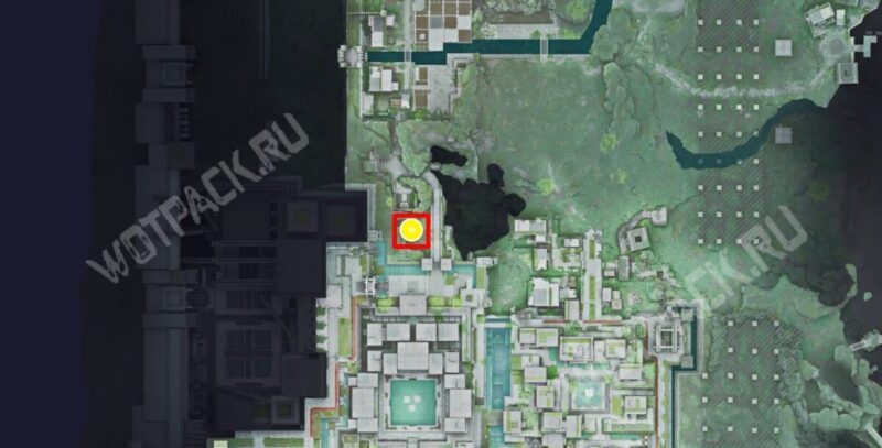 Место сбора Кровянника на карте Улина