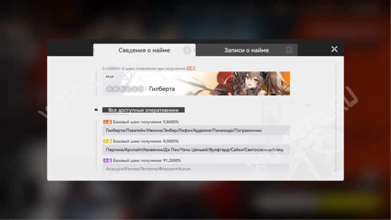 Сведения о найме "Избранный оперативник: Летучий гонец"